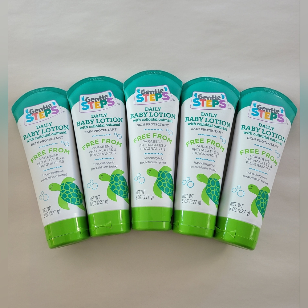 Gentle Steps Daily Baby Lotion with Colloidal Oatmeal 8oz Lot of 5 Bottles New